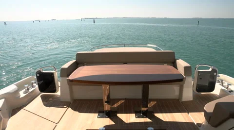 Table in the cockpit of a boat Stock Footage 62569392