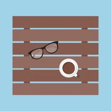 Table on the Coffee Stock Illustration