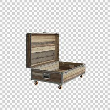 Table coffer open 3 up 1 Stock Illustration