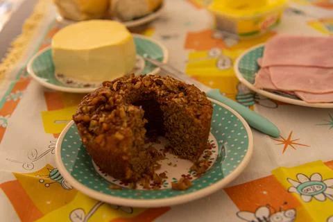 Table with colonial cheese Stock Photos