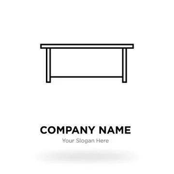 Table company logo design template, Business corporate vector icon イラスト素材