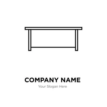 Table company logo design template, Business corporate vector icon Stock Illustration