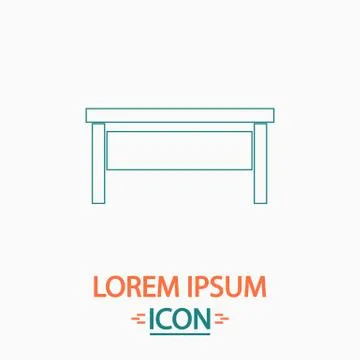 Table computer symbol Illustrazione stock