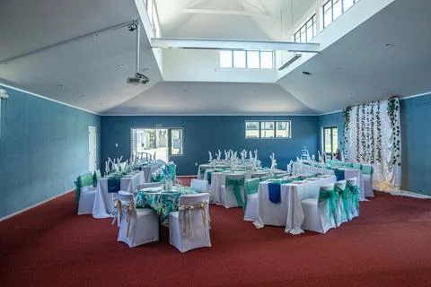 Table decor ready for a celebration event - birthday party or wedding Foto stock