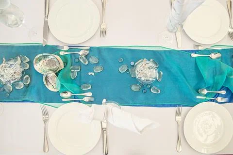 Table decor ready for a celebration event - birthday party or wedding Foto stock