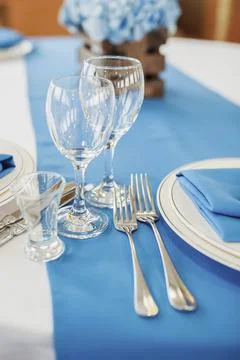Table decor. Wedding dinner Stock Photos
