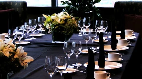 Table decoration Stock Footage 8690842