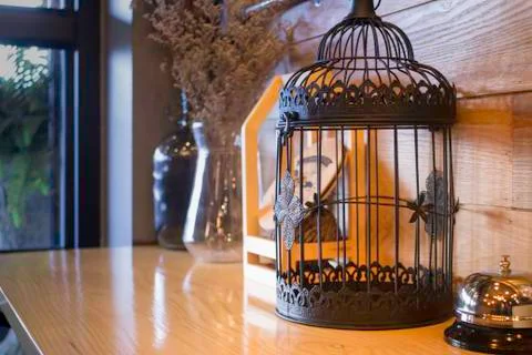 Table decoration in indy cafe Stock-Fotos