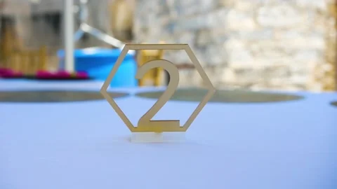 Table Decoration - Number 2 Stock Footage 211708854