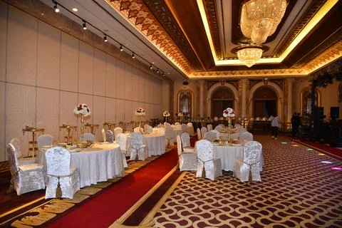 Table decoration for reception dinner Stock Photos