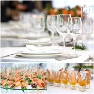 Table decoration in restaurant Stock Photos