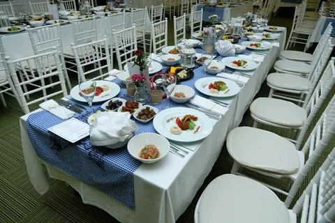 Table decoration for tavern dinner Stock Photos