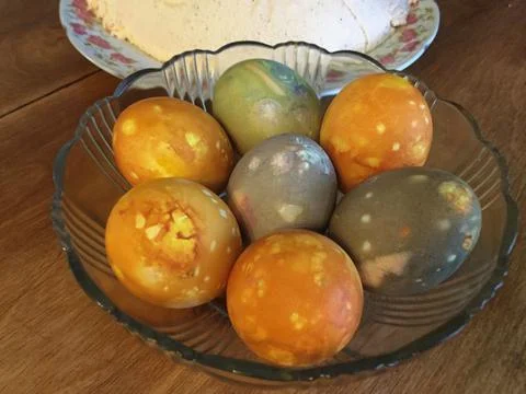 Table decorations for Easter Stock Photos