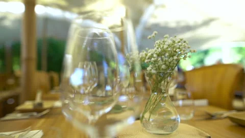 Table Decorations for a wedding Stock Footage 249999144