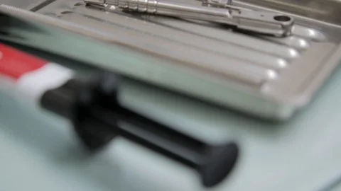 Table of the dentist Stock Footage 127449407