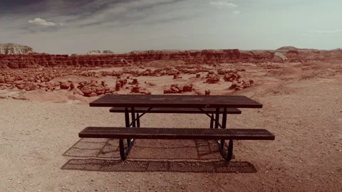 A Table in the desert Stock Footage 255717740