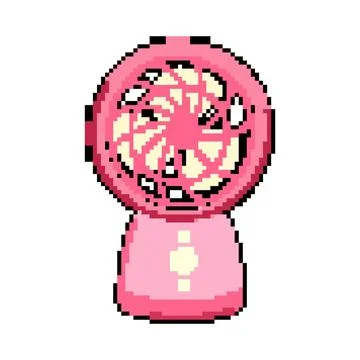 Table desk fan pixel art vector illustration Stock Illustration