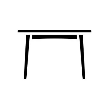 Table dinning glyph icon vector illustration Stock Illustration