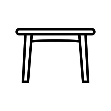 Table dinning line icon vector illustration Stock Illustration