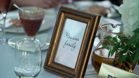 Table dishes decoration Stock Footage