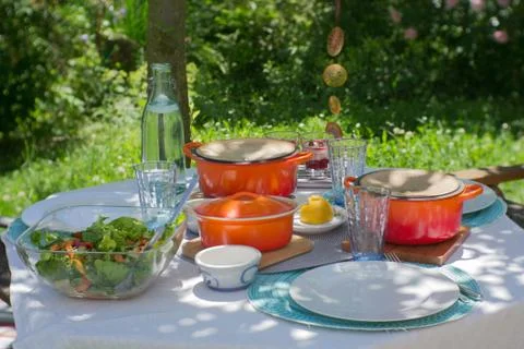 Table Dishware Decor Dinner Concept Stock Photos