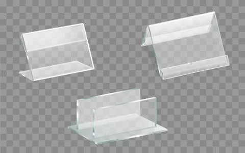 Table display, menu holder realistic vector set Stock-Illustration