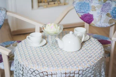 Table to drink tea Stock Photos