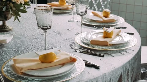 Table for eating Stock Footage 120734026