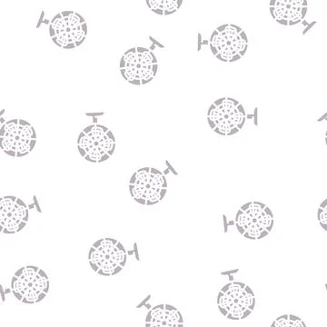 Table fan glyph vector seamless pattern Stock Illustration