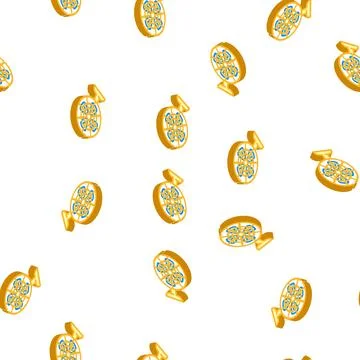 Table fan isometric icon seamless pattern Stock Illustration