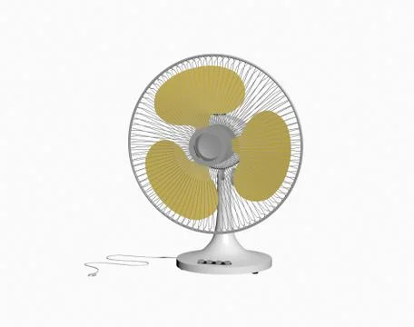 Table fan for refreshment Illustrazione stock