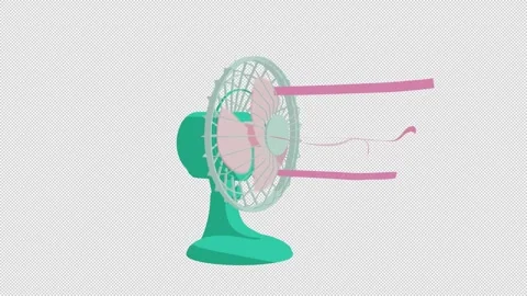 Table fan Still Loop Alpha background 库存影片 336159214