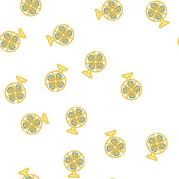 Table fan vector seamless pattern Stock Illustration