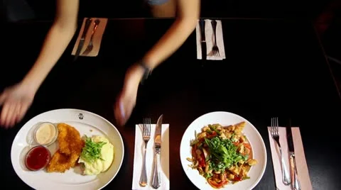 Table filled with delicious dishes Stock-Footage 12452029