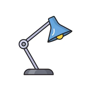 Table flat color icon Illustrazione stock