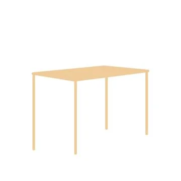 Table in flat style isolated on white background. Stock Illustration