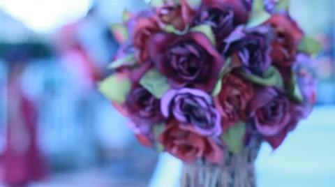 Table flowers Stock Footage 47347577