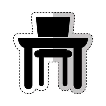 Table food isolated icon Stock Illustration
