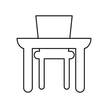 Table food isolated icon Stock Illustration