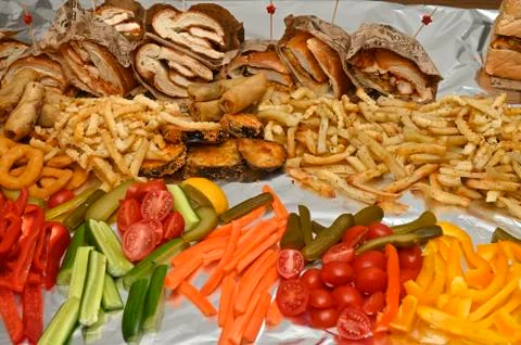 Table with food Stock Photos