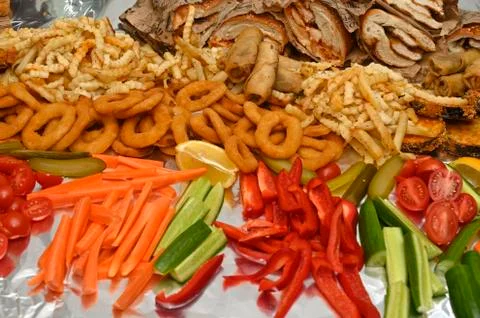 Table with food Stock Photos