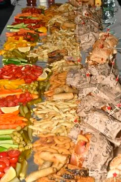 Table with food Stock Photos