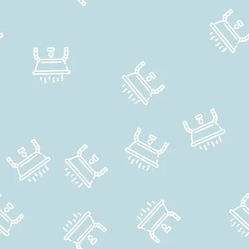 Table food warmer line vector seamless pattern Stock Illustration