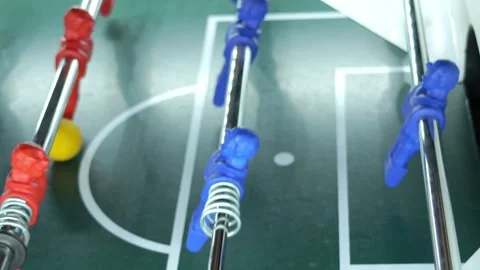 Table football game, kicker Stock Footage 254386784