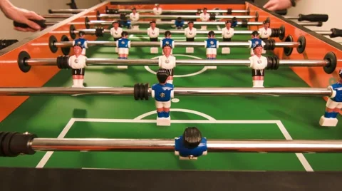 Table football. Game in process. Closeup. Stock Footage 42753803