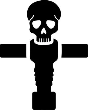 Table Football Skull Stock Illustration