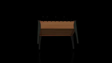 Table football turns on itself - loop animation Video stock 253670022