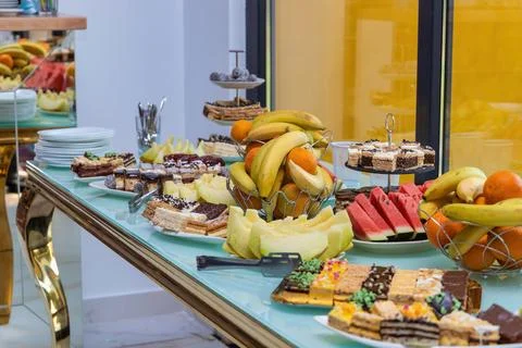 A table full of food background Stock Photos