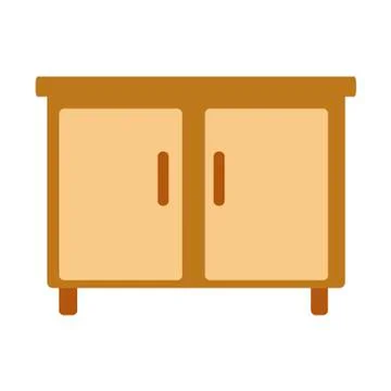 Table furniture on white background. Vector illustration in trendy flat style Stock Illustration