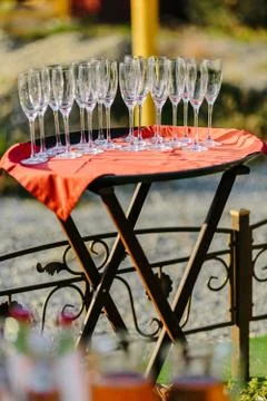 Table in the garden	 Stock Photos